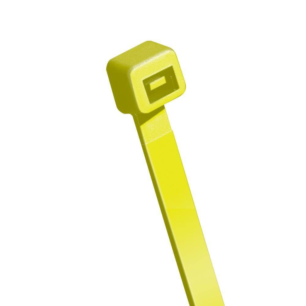 Unbranded 11 in. Standard 50 lbs. Tensile Strength UL 21S Rated Cable Zip Ties 40-Pack (Fluorescent Yellow)