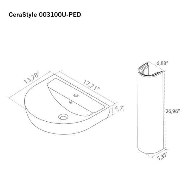 Nameeks Bella Pedestal Sink in White (3)