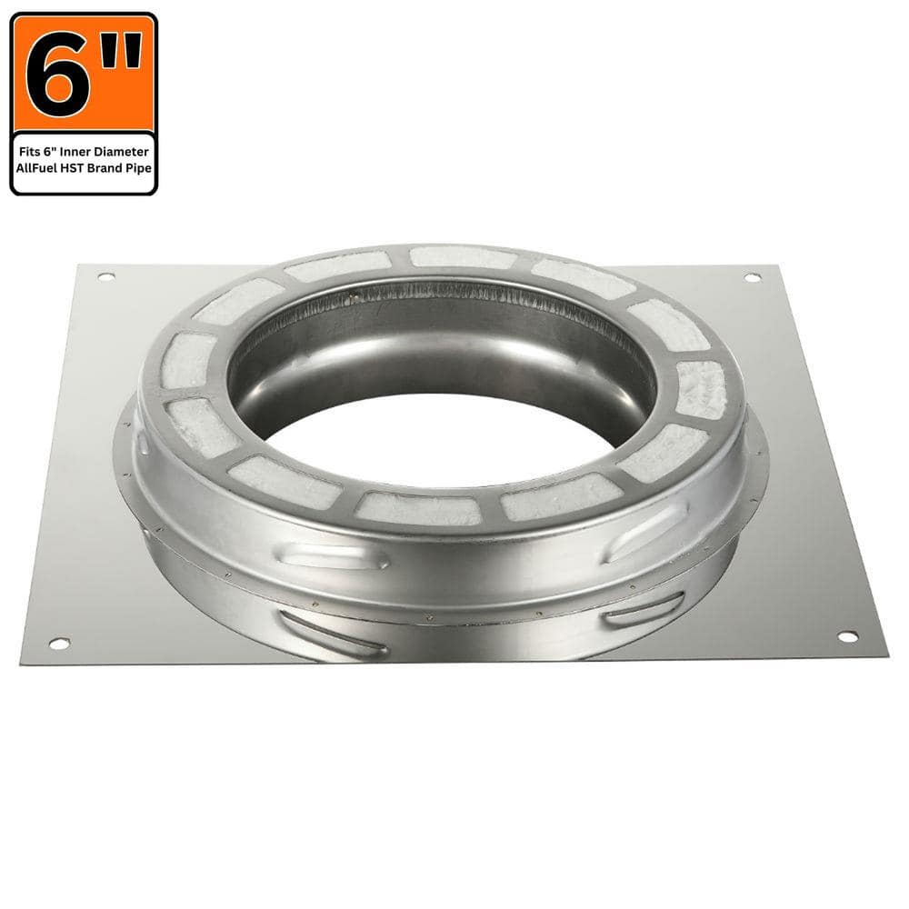 ALLFUEL HST 6 in. x 1 in. Anchor Plate for Double Wall Chimney Pipe (1)