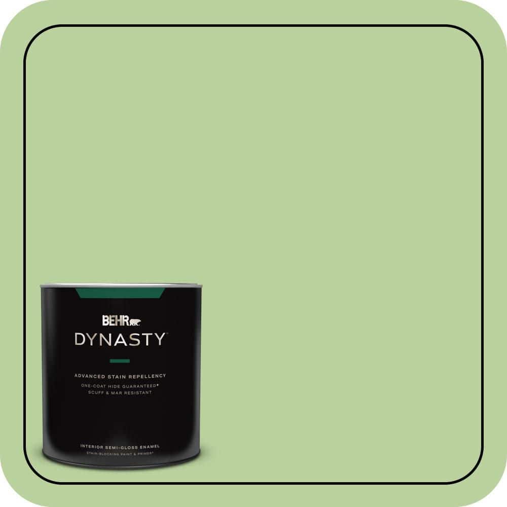 BEHR DYNASTY 1 qt. #P380-4 Four Leaf Clover Semi-Gloss Enamel Interior Stain-Blocking Paint and Primer