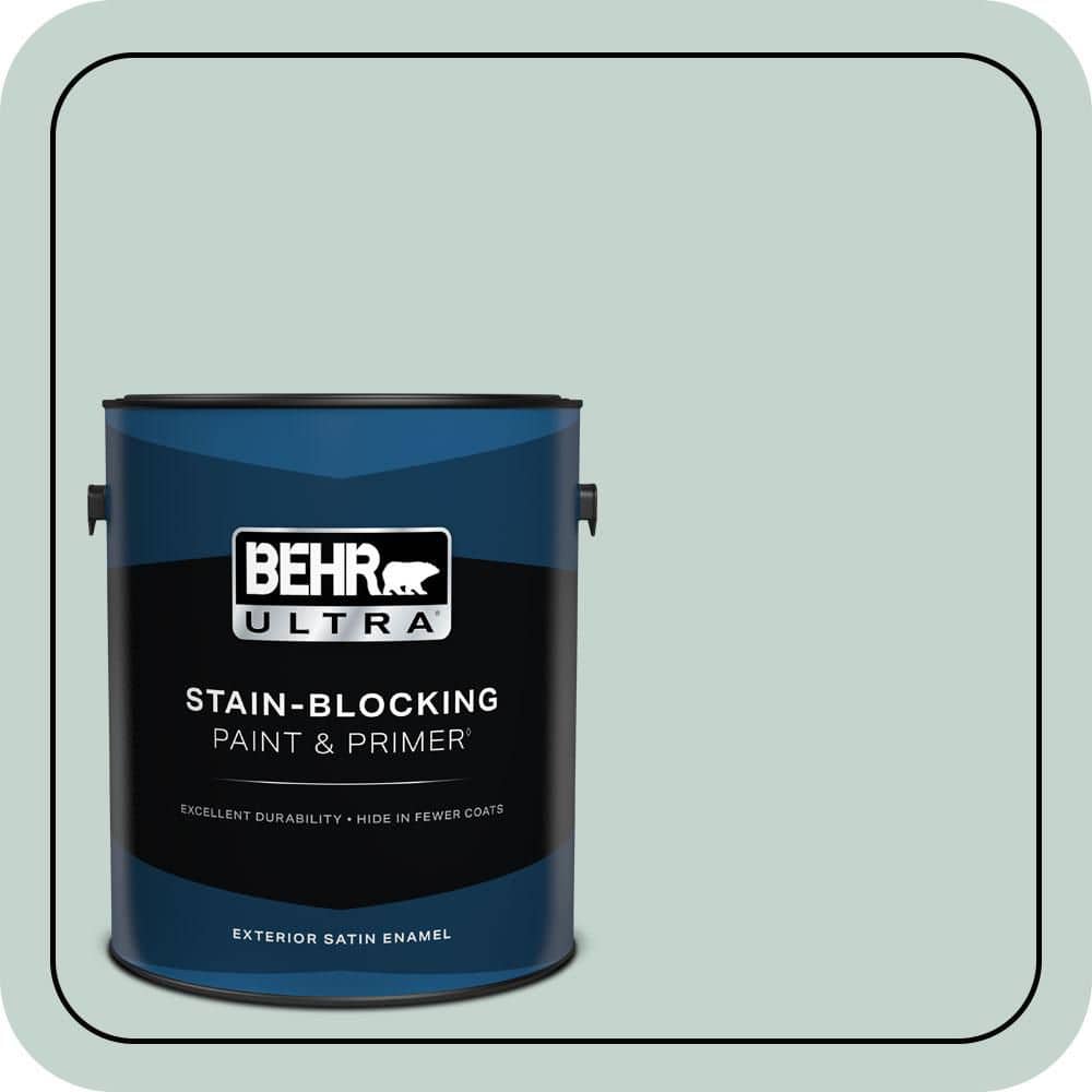 BEHR ULTRA 1 gal. #N430-2 Natures Reflection Satin Enamel Exterior Paint & Primer