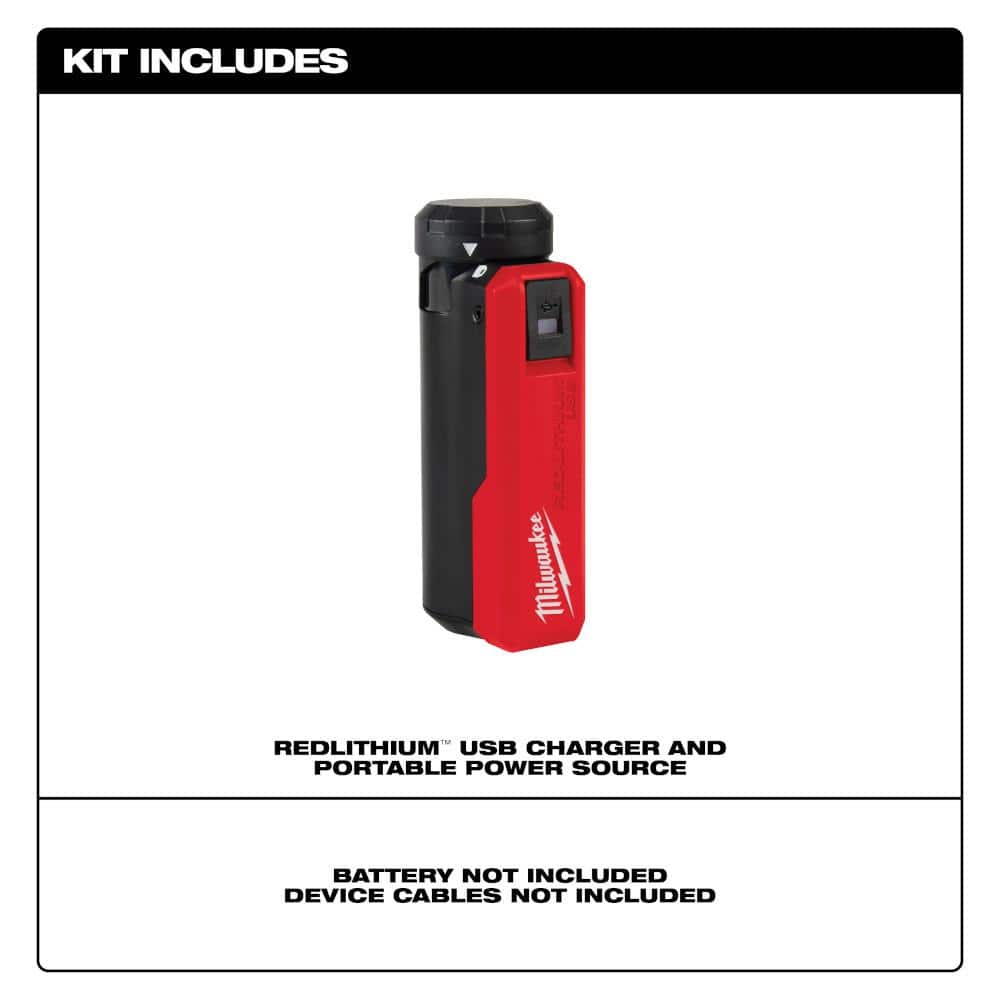 Milwaukee REDLITHIUM USB Charger and Portable Power Source (2)
