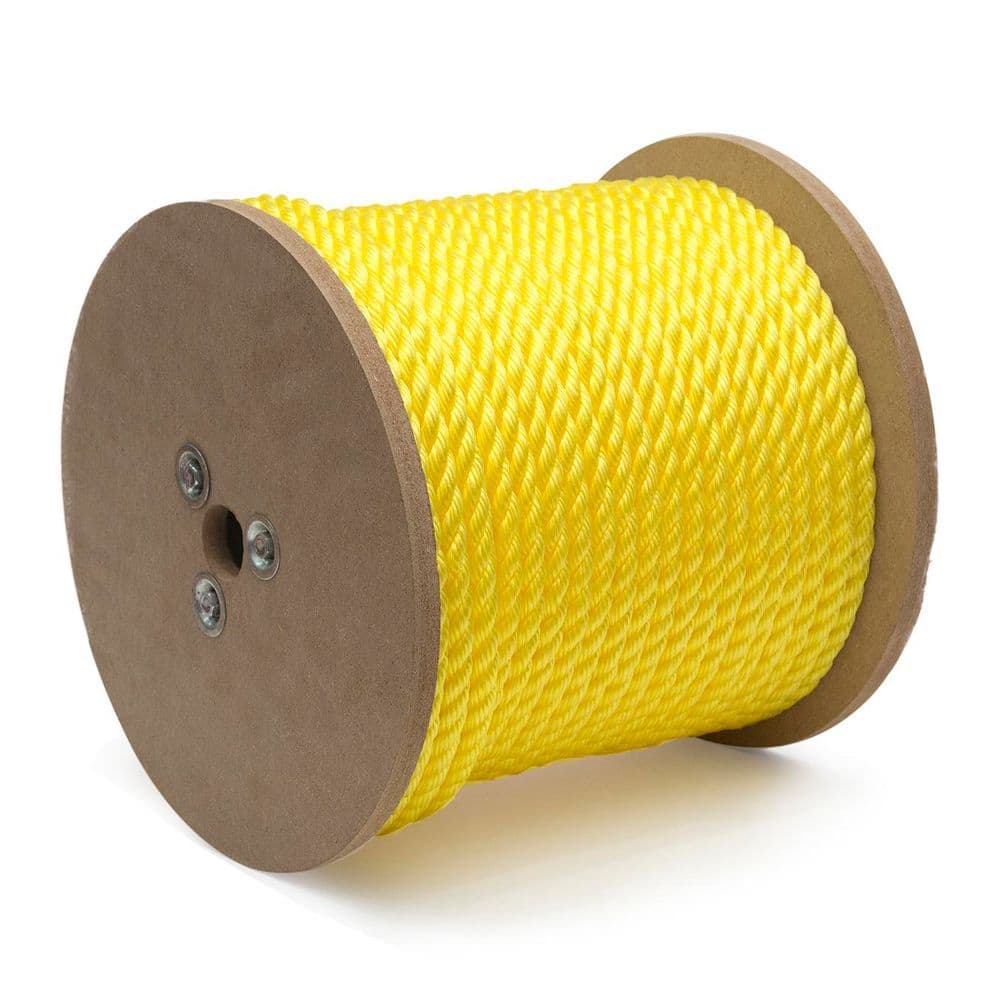 KingCord 5/8 in. x 200 ft. Twisted Yellow Polypropylene Rope (1)