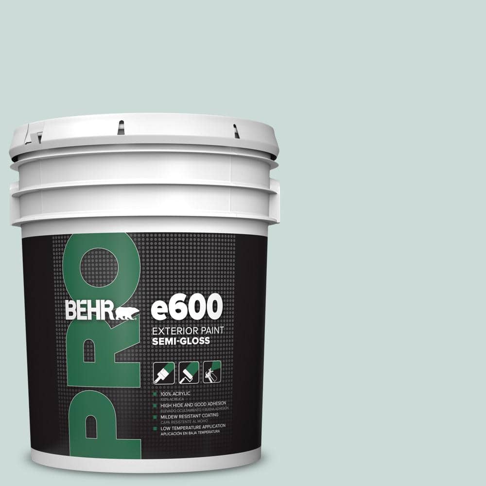 BEHR PRO 5 gal. #PPL-46 Blue Cypress Semi-Gloss Exterior Paint