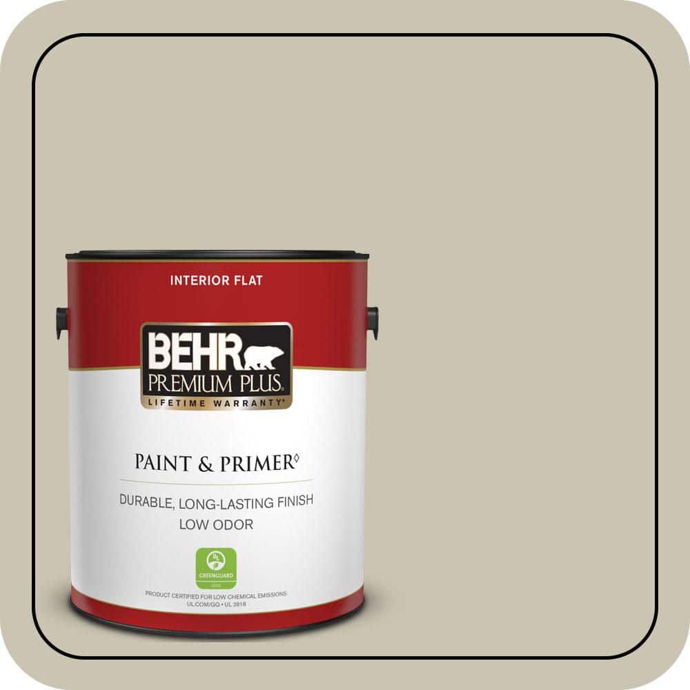 BEHR PREMIUM PLUS 1 gal. #MQ6-59 Still Moment Flat Low Odor Interior Paint & Primer