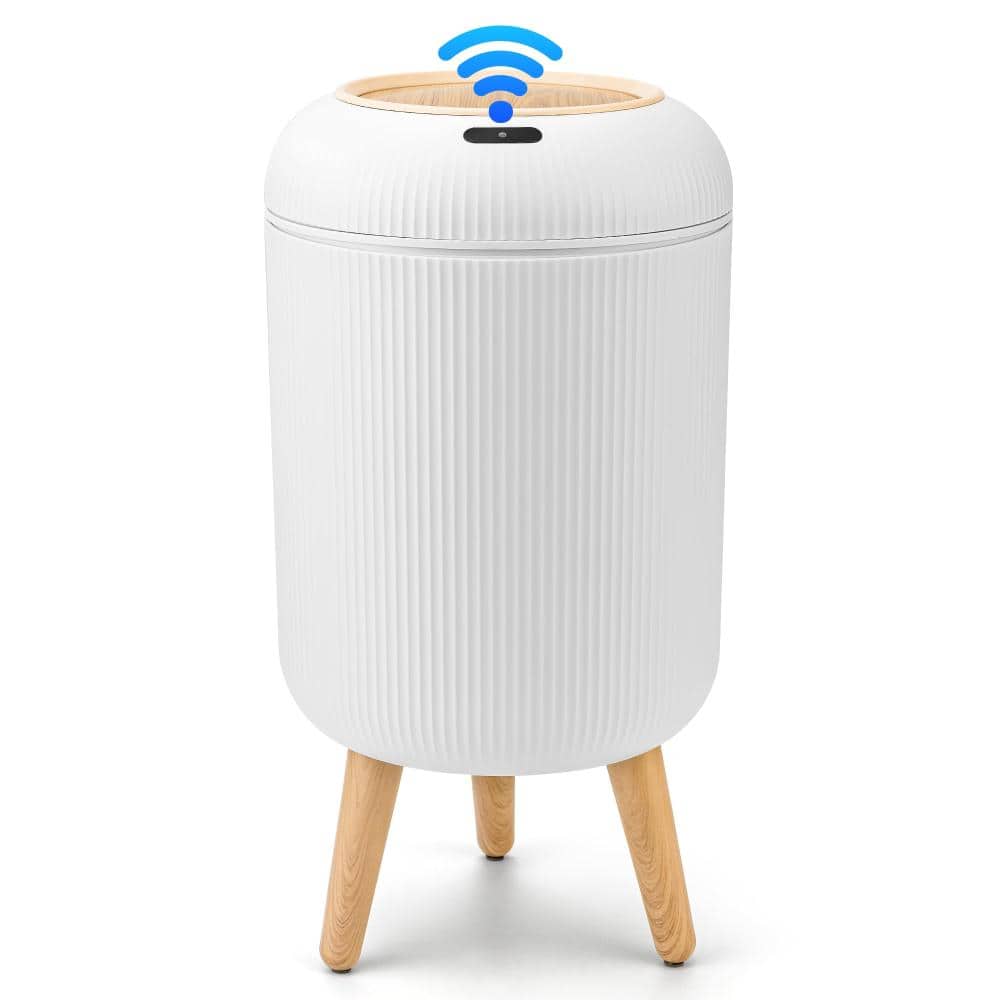 Unbranded Smart Sensor Wastebasket, Plastic Trash Can for Kitchen, Bath, Bedroom and Outdoor Spaces, Motion Lid