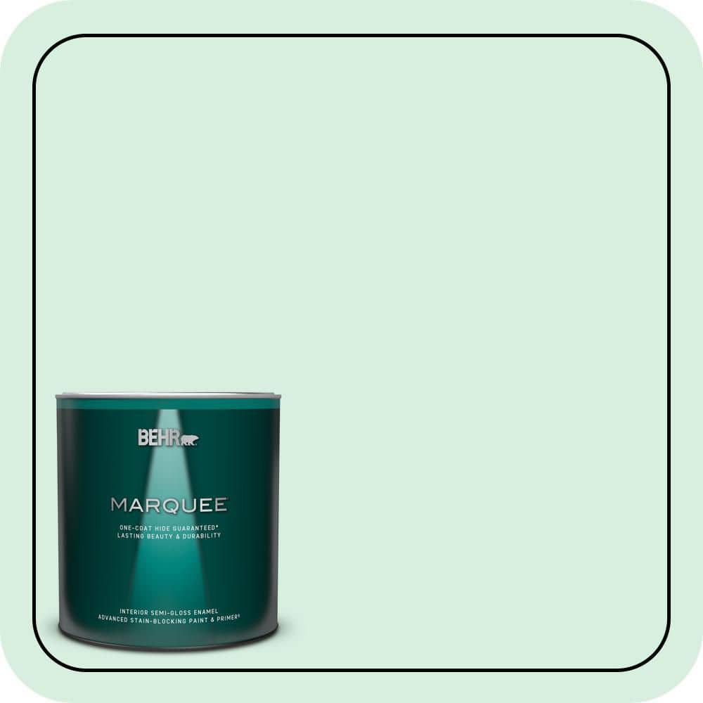 BEHR MARQUEE 1 qt. #P410-1 Pondscape Semi-Gloss Enamel Interior Paint & Primer