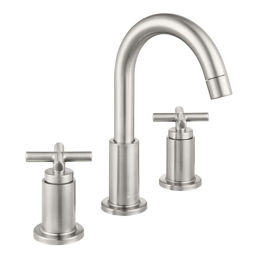 Glacier Bay Dorind 8 in. Cross Handles Bathroom Faucet in Brushed Nickel