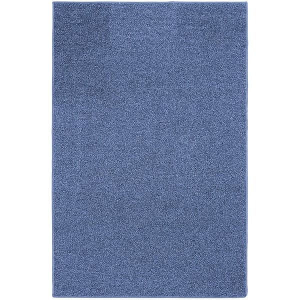 Natco Heavy Traffic Blue 8 ft. x 12 ft. Textured Area Rug