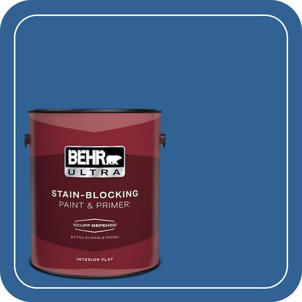 BEHR ULTRA 1 gal. #S-G-580 Running Water Extra Durable Flat Interior Paint & Primer (2)