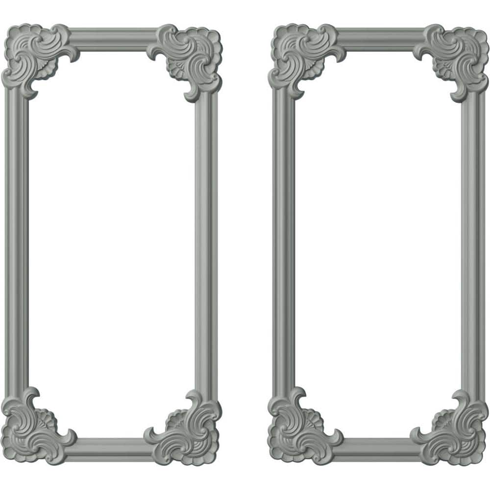 Ekena Millwork 24 in. W x 48 in. H Unfinished Polyurethane Pompeii Panel Moulding Kit (Double Panel) (1)