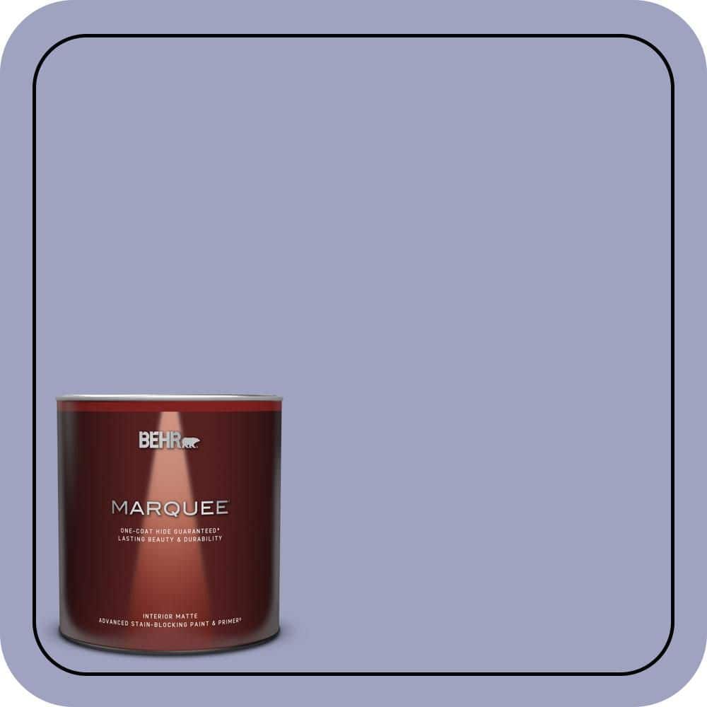 BEHR MARQUEE 1 qt. #630D-4 Ruffled Iris Matte Interior Paint & Primer (1)