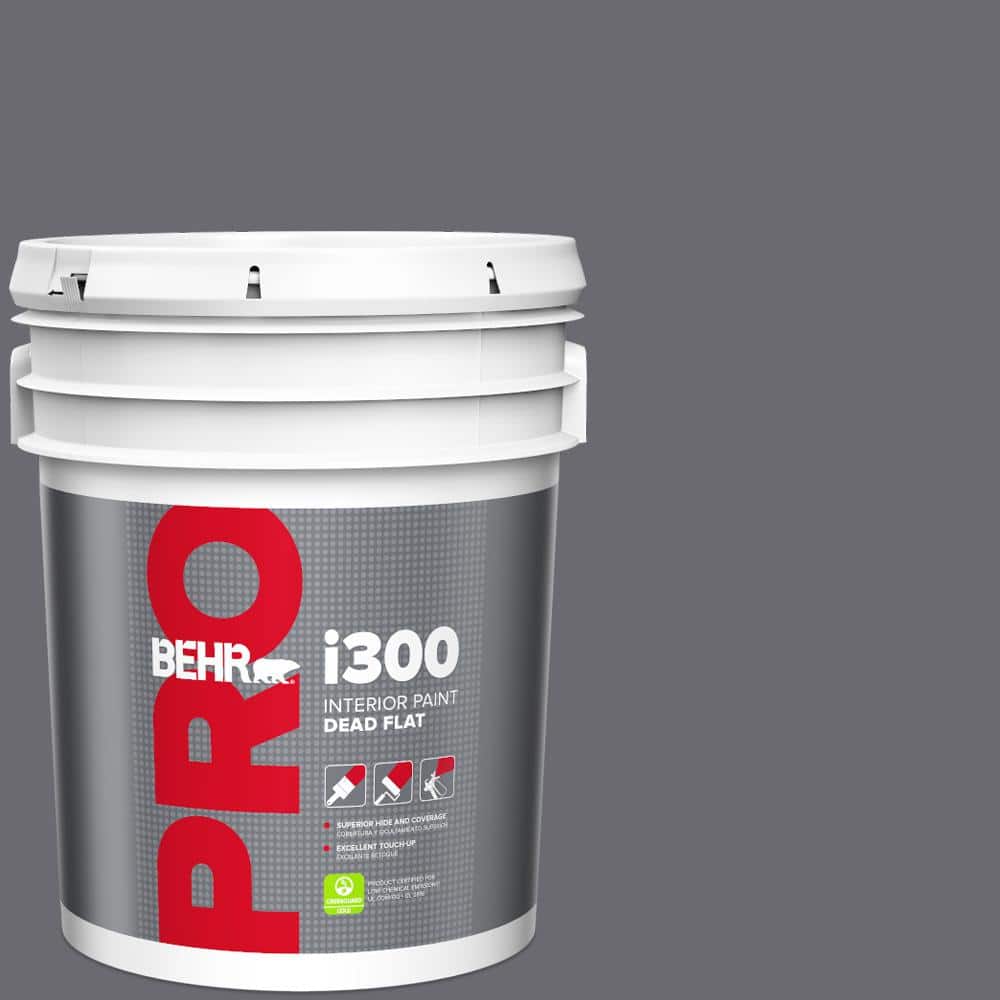 BEHR PRO 5 gal. #T16-15 Charcoal Plum Dead Flat Interior Paint