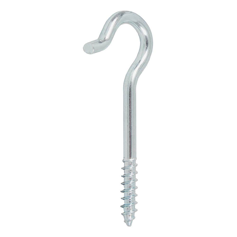 Everbilt 1/4 in. x 3-7/8 in. Zinc Screw Hook (2)