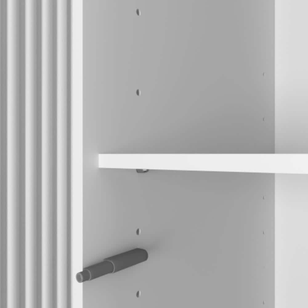Unbranded 47.2 in. W x 19.68 in. D x 71.65 in. H Bathroom White Linen Cabinet (3)