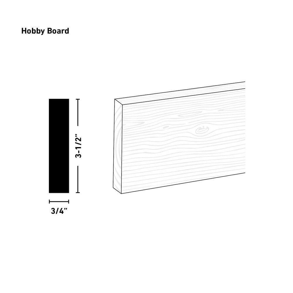 Ornamental Mouldings 3/4 in. D x 3.5 in. W x 6 ft. L Unfinished Rustic Ambrosia Maple Wood Board (3)