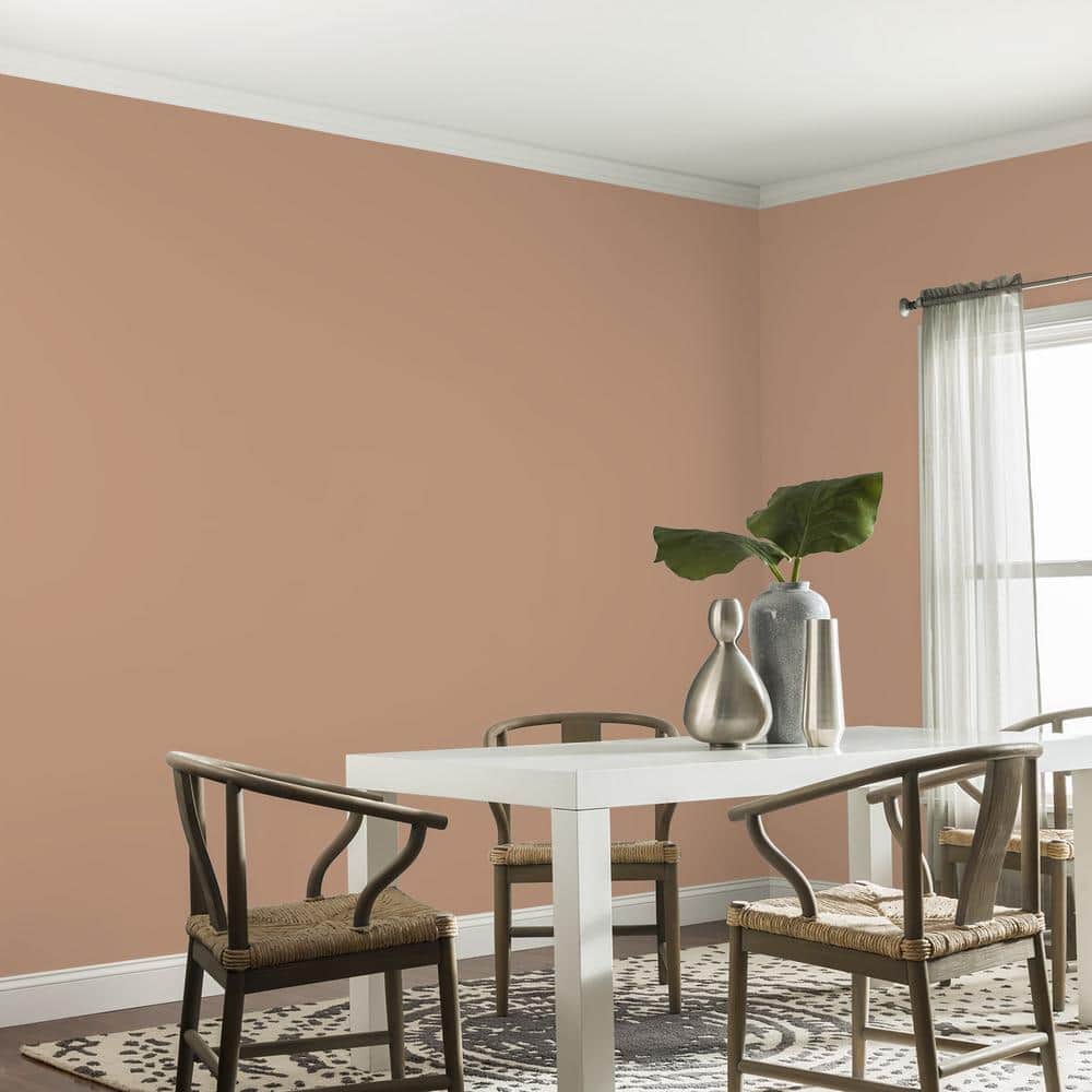 Glidden Diamond 1 gal. Cool Clay PPG1071-5 Satin Interior Paint with Primer (4)
