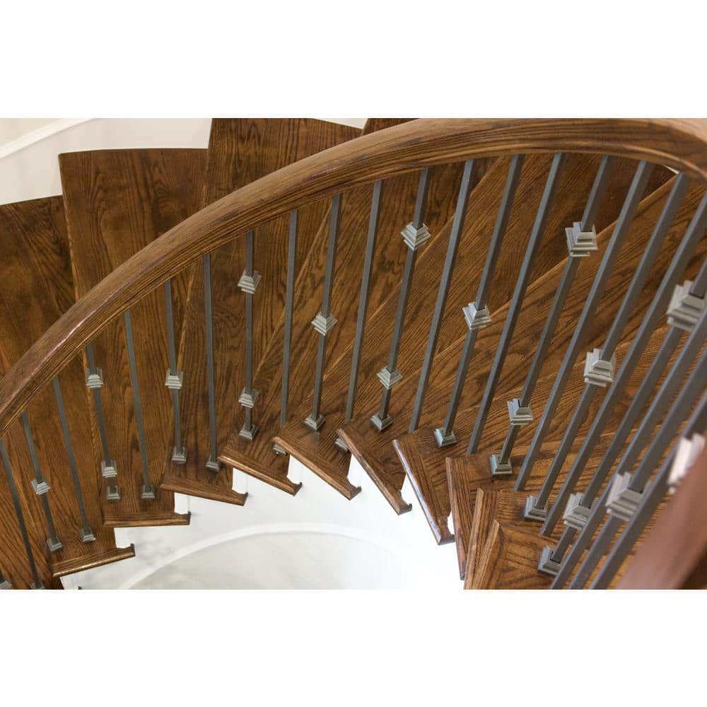 HOUSE OF FORGINGS Square Hole 1.3125 in. Aluminum Level Baluster Shoe in Ash Grey (3)