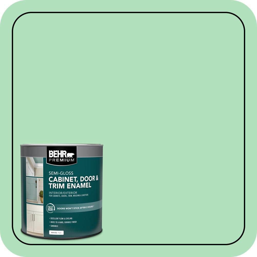 BEHR PREMIUM 1 qt. #P400-3 Folk Tale Semi-Gloss Enamel Interior/Exterior Cabinet, Door & Trim Paint