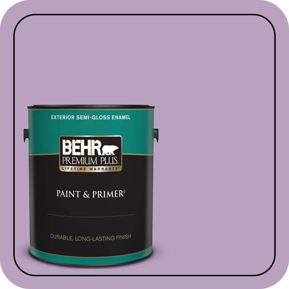 BEHR PREMIUM PLUS 1 gal. #660D-4 Lilac Rose Semi-Gloss Enamel Exterior Paint & Primer