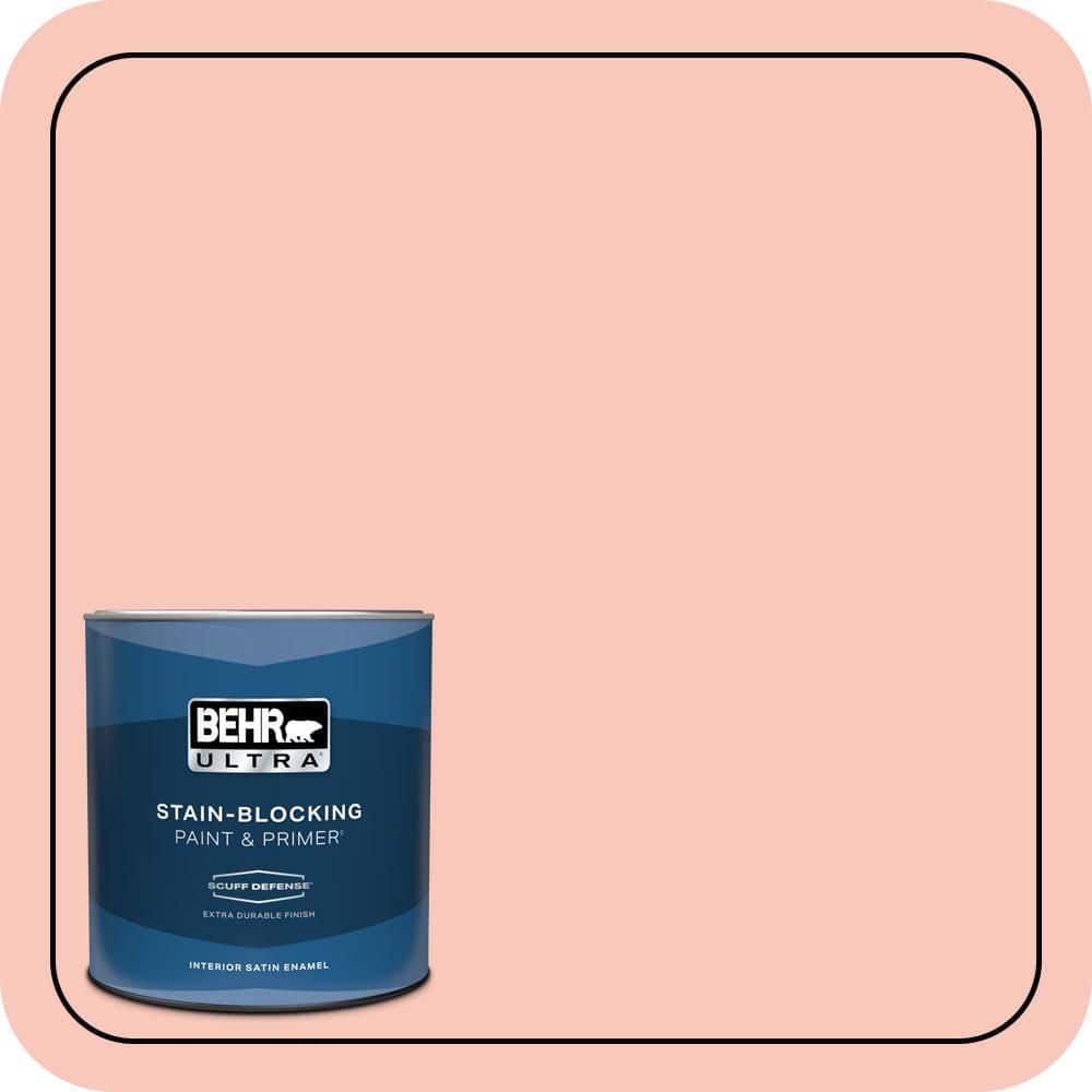 BEHR ULTRA 1 qt. #P180-2 Sherbet Fruit Extra Durable Satin Enamel Interior Paint & Primer