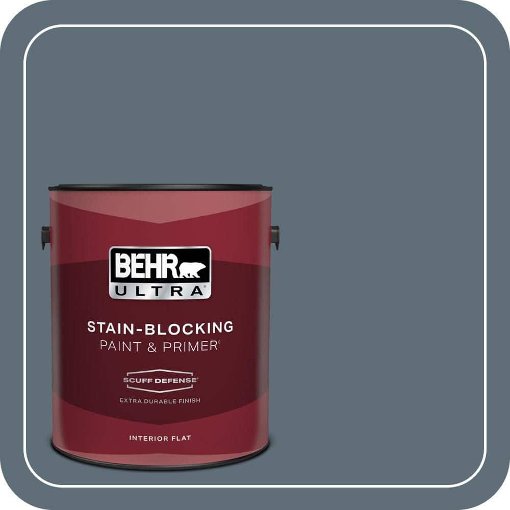 BEHR ULTRA 1 gal. #N480-6 NYPD Extra Durable Flat Interior Paint & Primer (1)