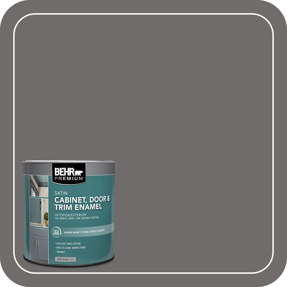 BEHR PREMIUM 1 qt. #780F-6 Dark Granite Satin Enamel Interior/Exterior Cabinet, Door & Trim Paint