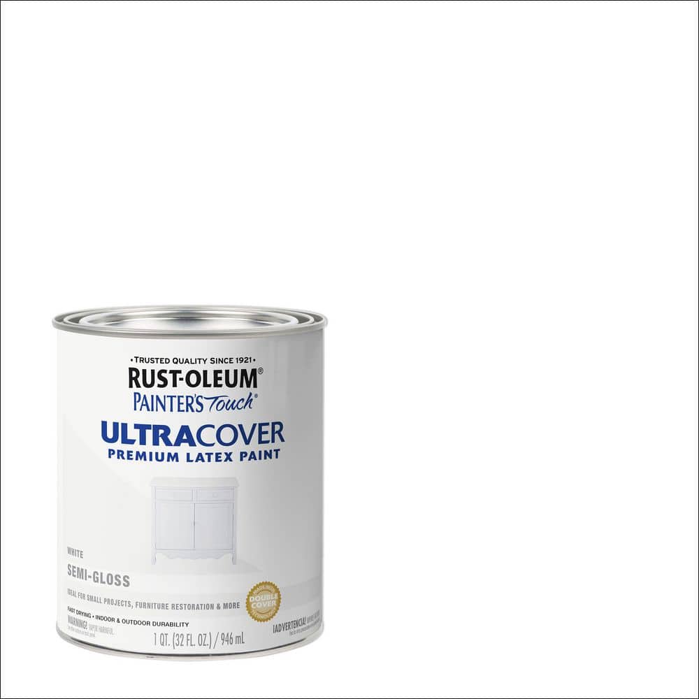 Rust-Oleum Painter's Touch 32 oz. Ultra Cover Semi-Gloss White General Purpose Paint (Case of 2)