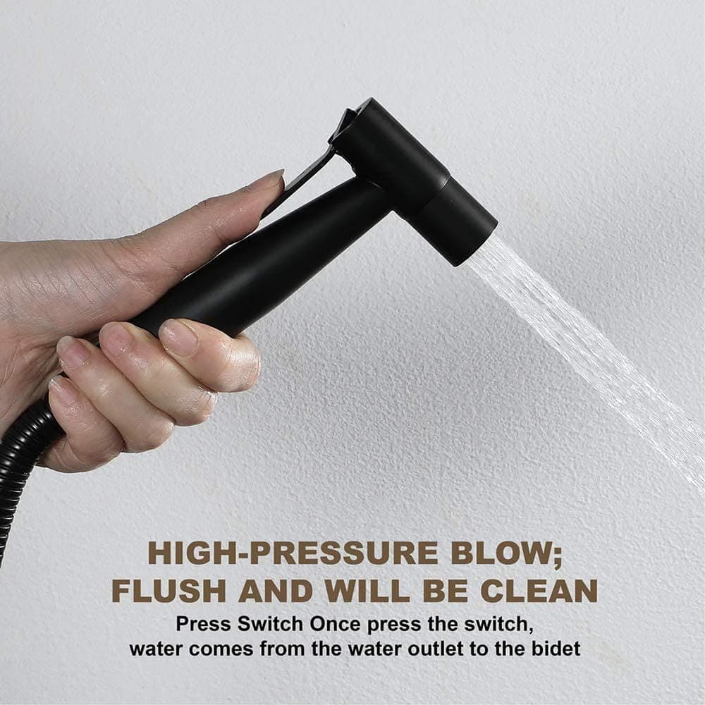 PROOX Non-Electric Stainless Steel Handheld Bidet Sprayer Bidet Attachment in Matte Black (2)