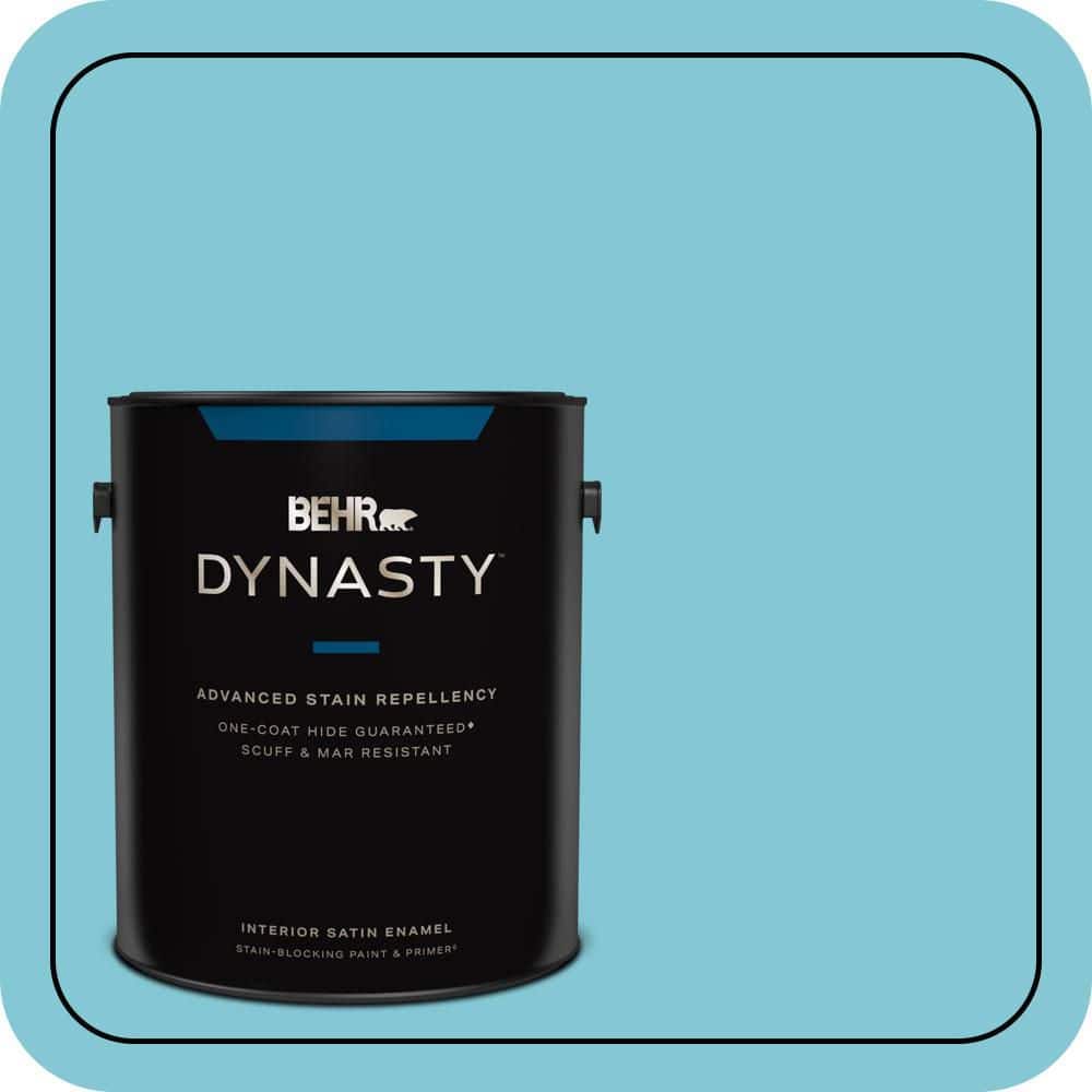 BEHR DYNASTY 1 gal. #MQ4-50 Not a Cloud in Sight One-Coat Hide Satin Enamel Interior Stain-Blocking Paint & Primer