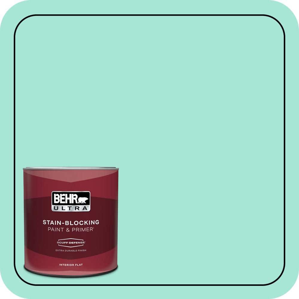 BEHR ULTRA 1 qt. #480A-2 Botanical Tint Extra Durable Flat Interior Paint & Primer