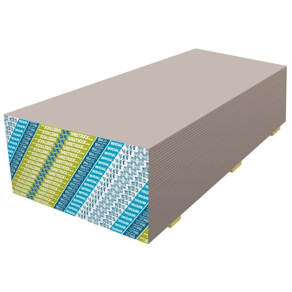 USG Sheetrock Brand 1/2 in. x 4 ft. USG Sheetrock Brand UltraLight Imperial Gypsum Base
