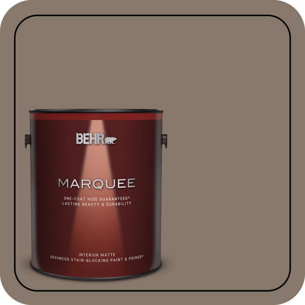 BEHR MARQUEE 1 gal. #MQ2-38 Grizzly One-Coat Hide Matte Interior Paint & Primer