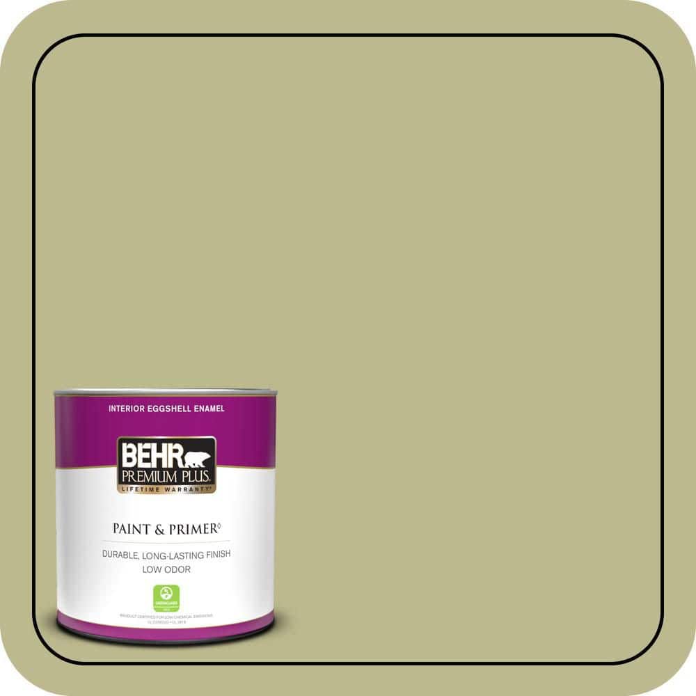 BEHR PREMIUM PLUS #S340-4 Back To Nature Flat Interior/Exterior Paint & Primer Color Sample