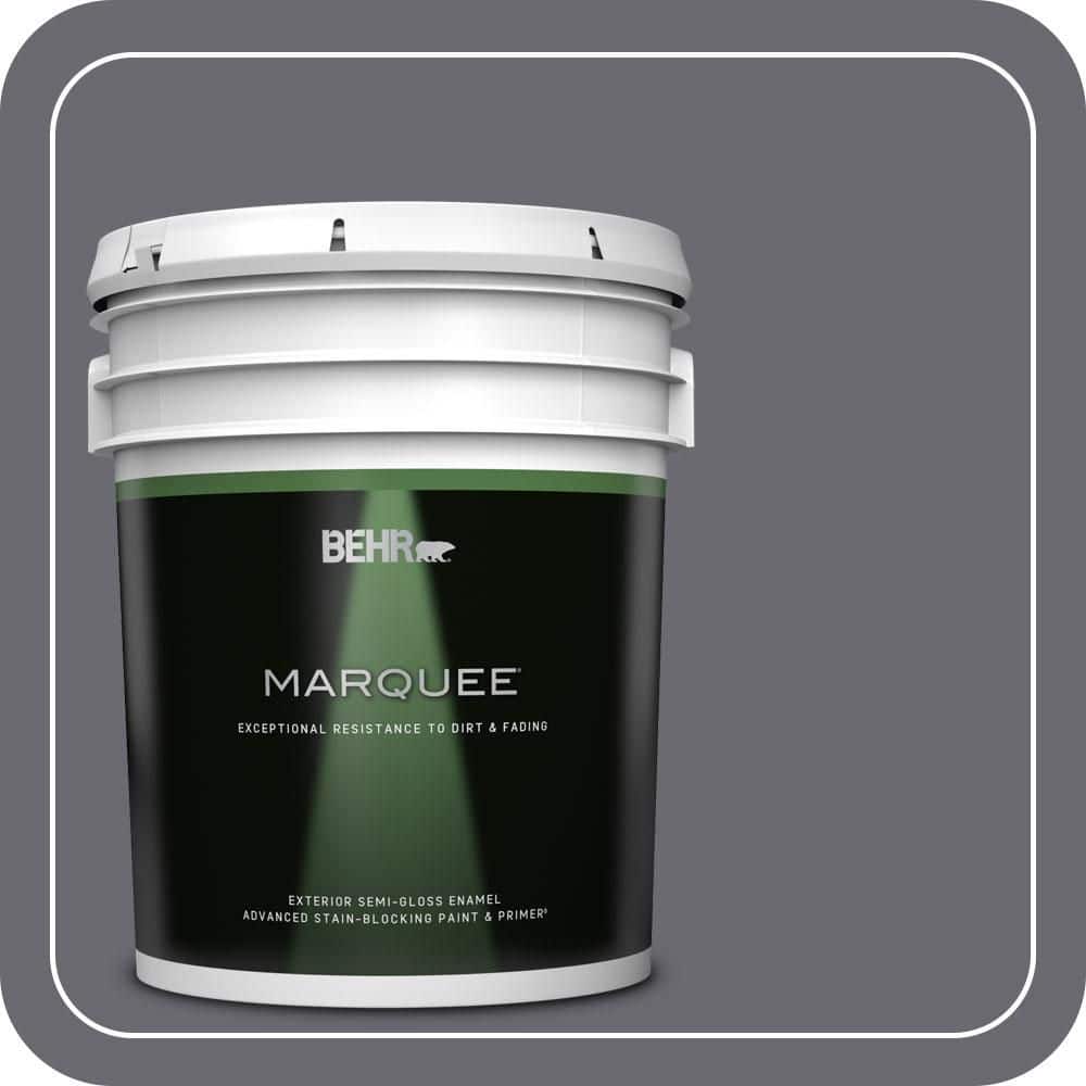 BEHR MARQUEE 5 gal. #T16-15 Charcoal Plum Semi-Gloss Enamel Exterior Paint & Primer