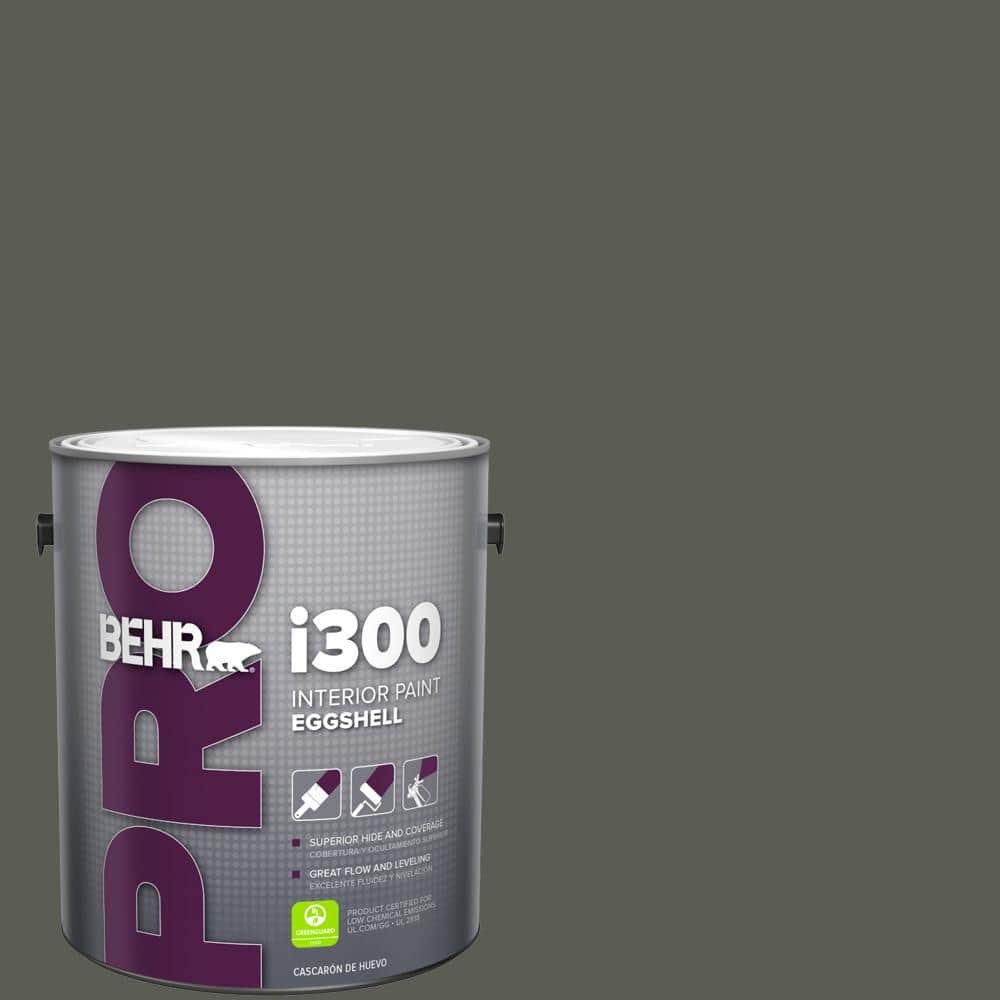 BEHR PRO 1 gal. #N380-7 Black Bamboo Eggshell Interior Paint (1)