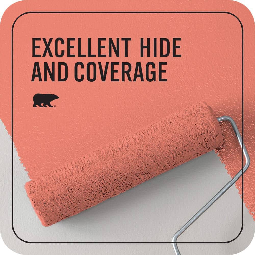 BEHR PREMIUM PLUS 1 qt. #T16-07 Coralette Flat EcoMix Plant-Based Interior Paint & Primer (2)