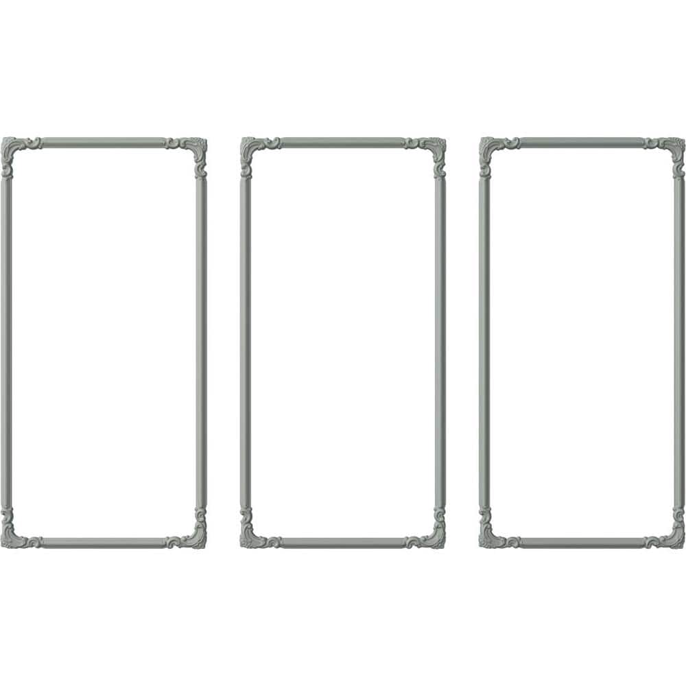 Ekena Millwork 13.35 Sq. Ft. Unfinished Polyurethane Ashford Panel Moulding Kit (Triple Panel) (1)