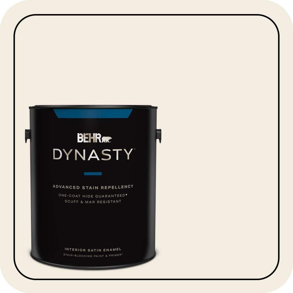 BEHR DYNASTY 1 gal. #W-F-210 Nude Satin Enamel Interior Stain-Blocking Paint and Primer