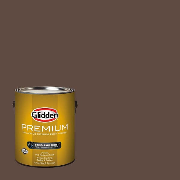 Glidden Premium 1 gal. PPG1074-7 Little Bear Flat Exterior Latex Paint (2)