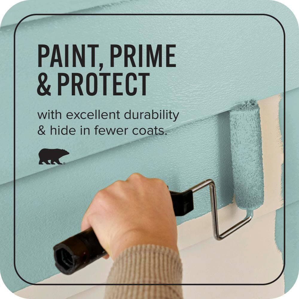 BEHR ULTRA 5 gal. #PPU12-06 Lap Pool Blue Flat Exterior Paint & Primer (3)