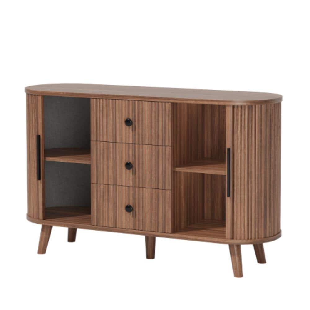 Unbranded 47.2 in. W x 15.7 in. D x 29.7 in. H Bathroom Brown Linen Cabinet