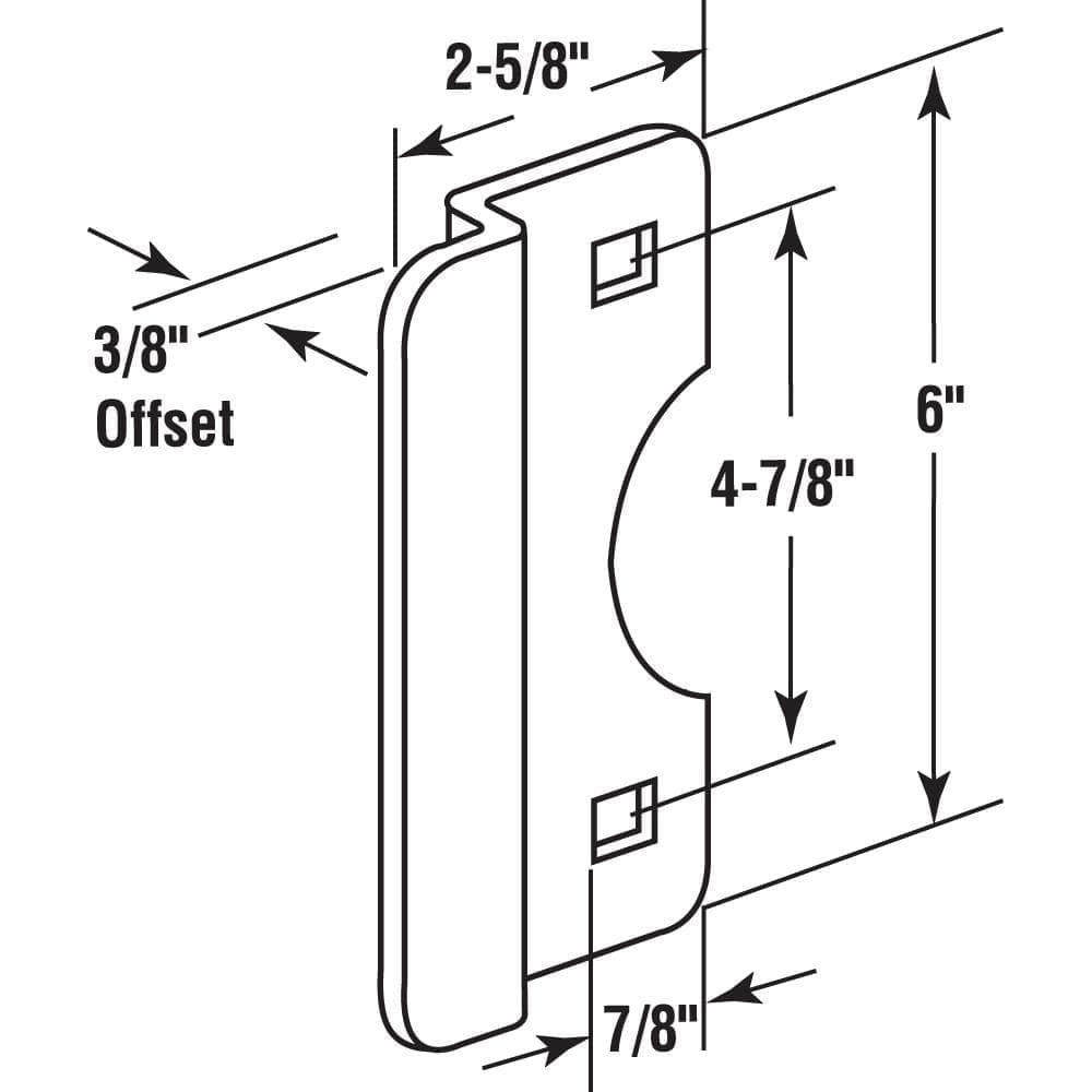 Prime-Line Stainless Steel Out-Swinging Latch Guard Plate (2)