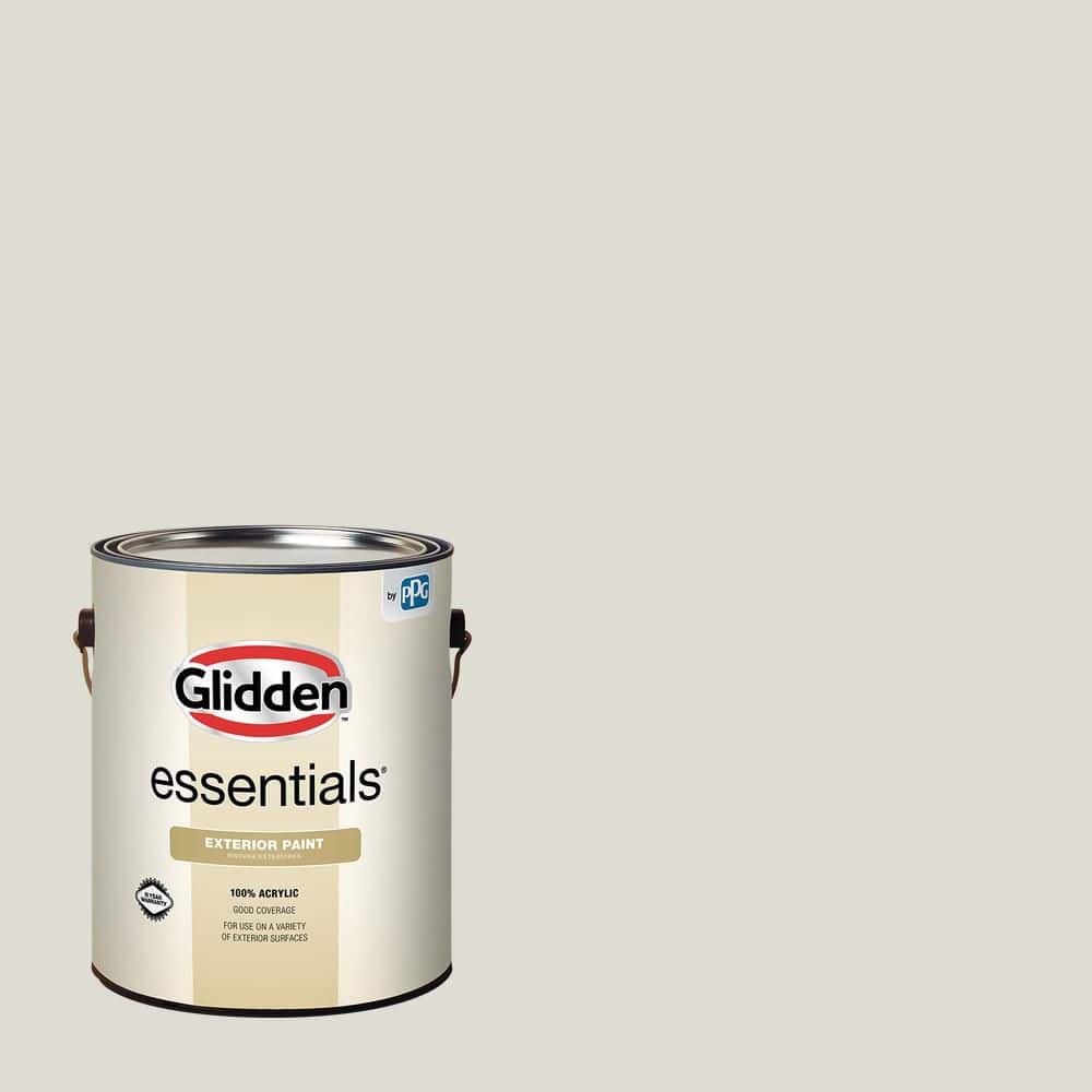 Glidden Essentials 1 gal. PPG0999-1 In The Cloud Semi-Gloss Exterior Paint