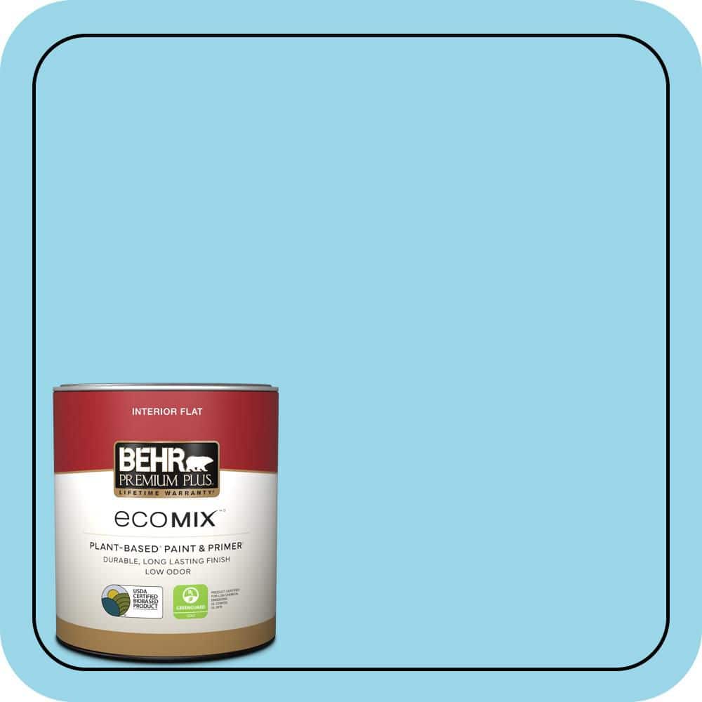 BEHR PREMIUM PLUS #P490-2 Blue Sarong Enamel EcoMix Plant-Based & Primer (1)