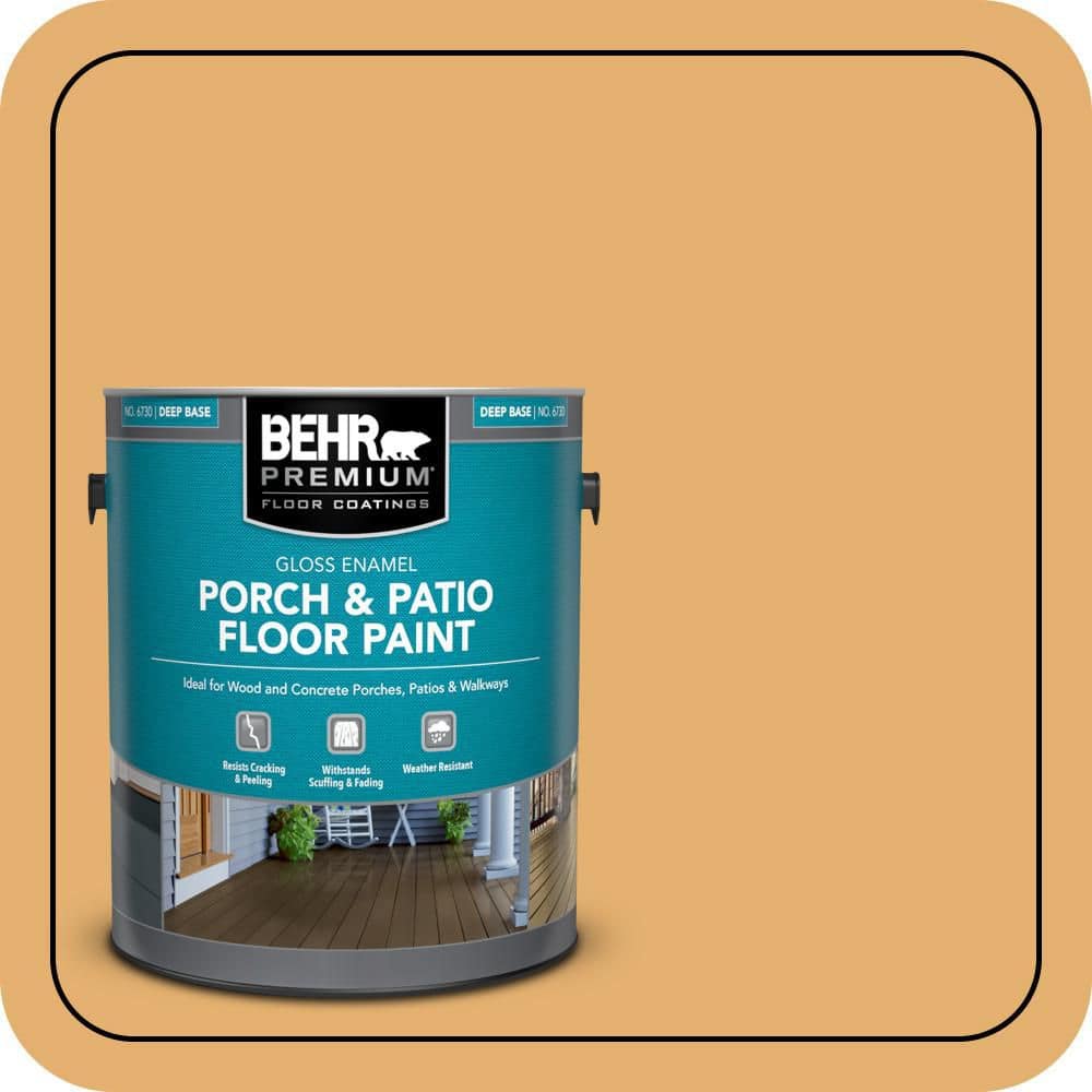 BEHR PREMIUM 1 gal. #M260-5 Mac N Cheese Gloss Enamel Interior/Exterior Porch and Patio Floor Paint