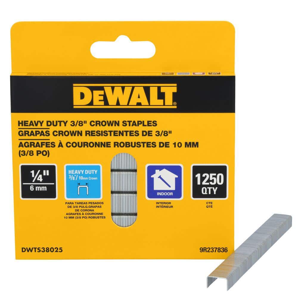 DEWALT 1/4 in. x 3/8 in. Crown Glue Collated Construction Staple (1250-Pack) (3)