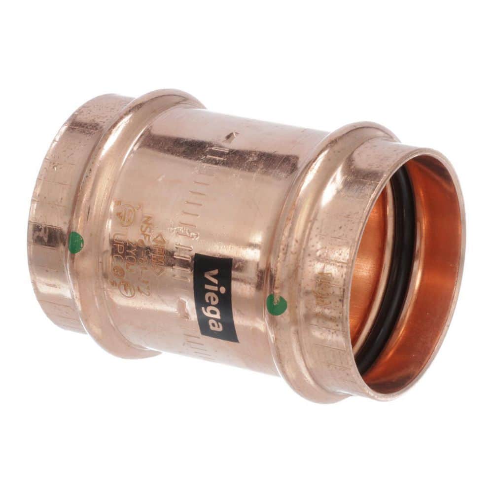 Viega ProPress 2 in. x 2 in. Press Copper Coupling with Stop