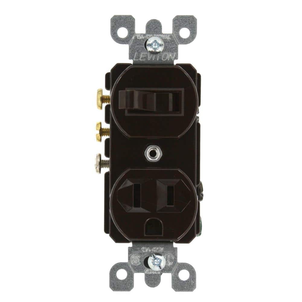 Leviton Amp Commercial Grade Combination 3-Way Toggle Switch and Receptacle