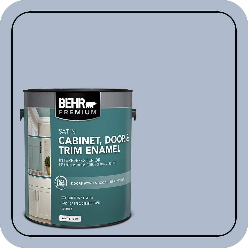 BEHR PREMIUM 1 gal. #PPU15-16 Simply Blue Satin Enamel Interior/Exterior Cabinet, Door & Trim Paint